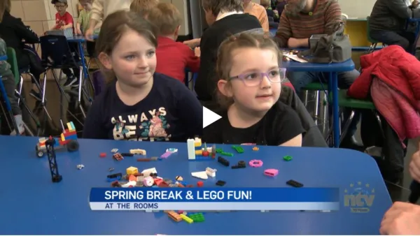 Two kids at lego week